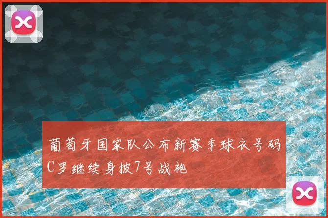 葡萄牙国家队公布新赛季球衣号码C罗继续身披7号战袍